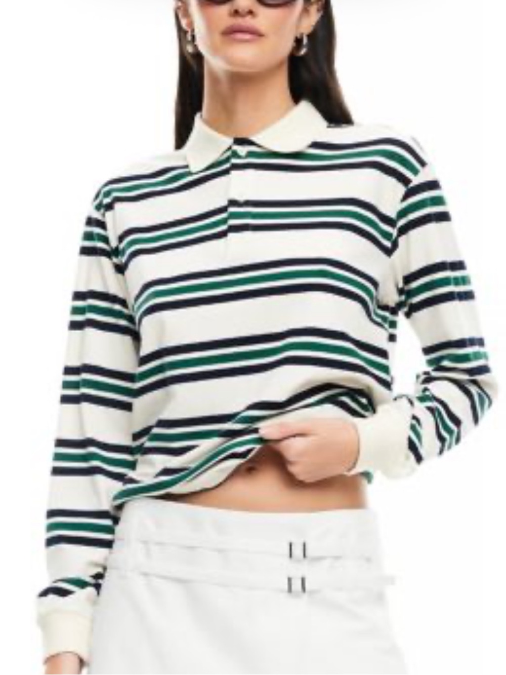LIONESS Liesure Long Sleeve Top-Ivory Moss XS NWT - Picture 2 of 14